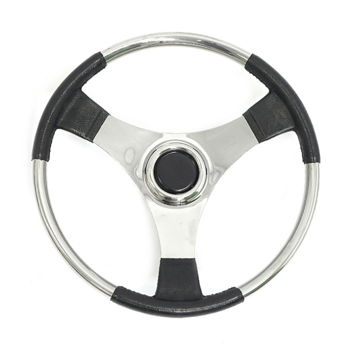 Колесо рулевое Ultraflex 350мм серебристое немагнитная сталь (V.22)